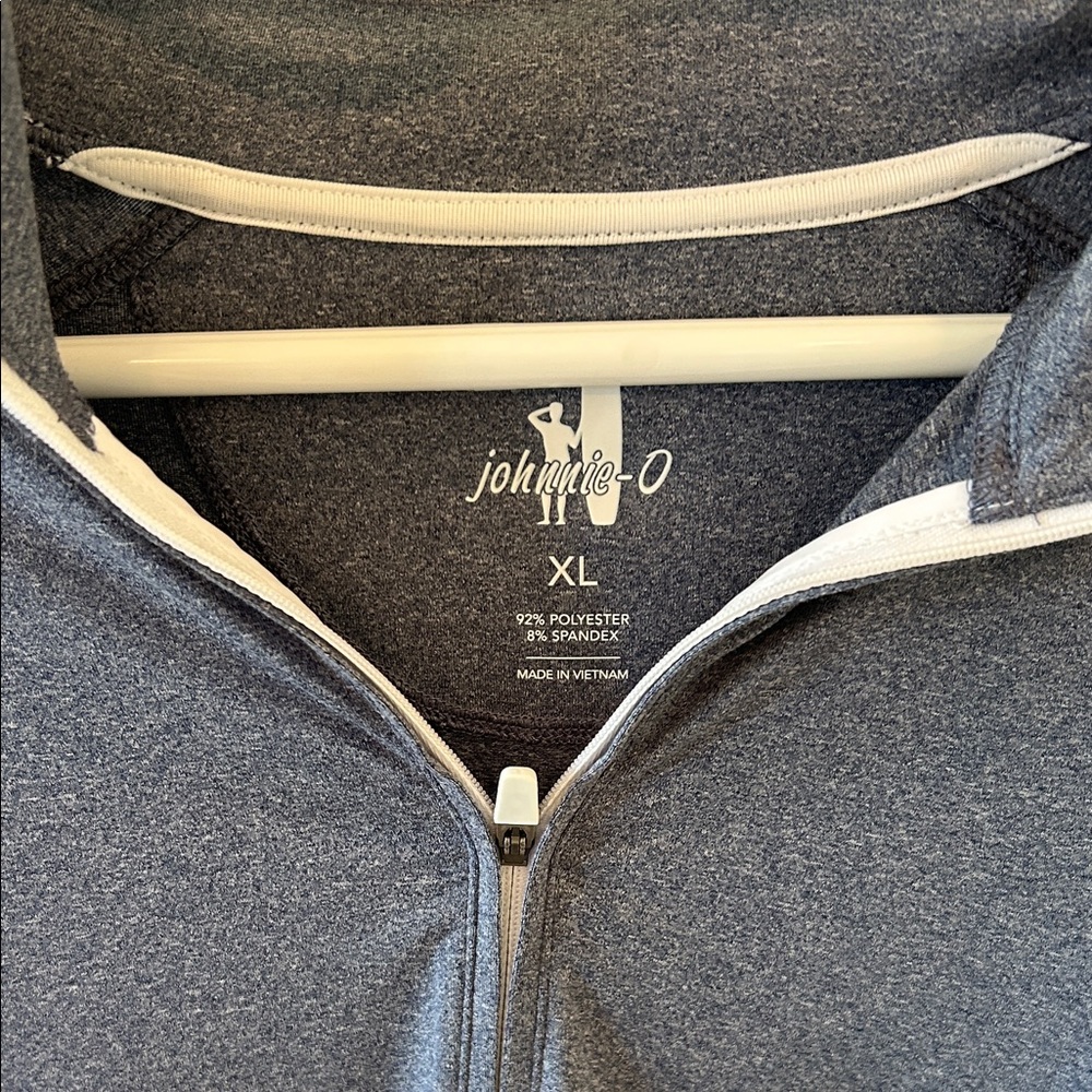 johnnie-O Men's Quarter-Zip Pullover  Heathered Navy XL